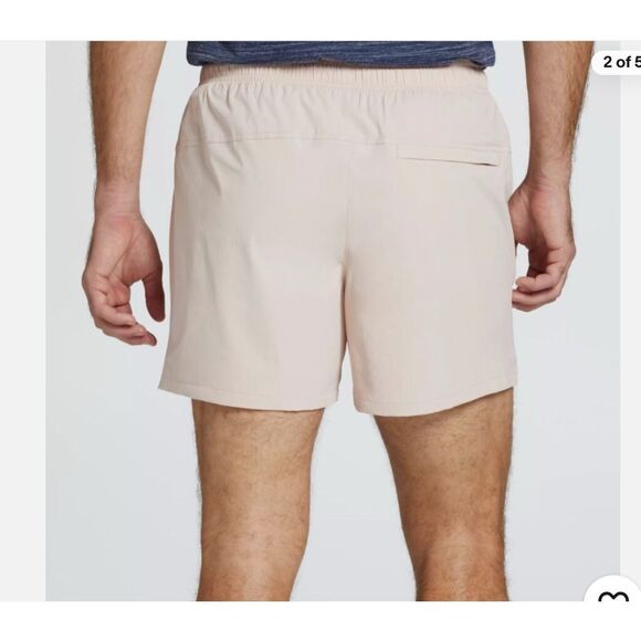 VRST Men's 5 Inch Everyday Woven Nylon Shorts-light pink relaxed fit sz L NWT - Picture 2 of 9